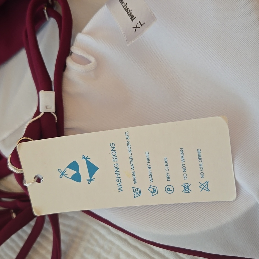Elegant Burgundy One Piece Swimsuit‎ NWT - Picture 7 of 7